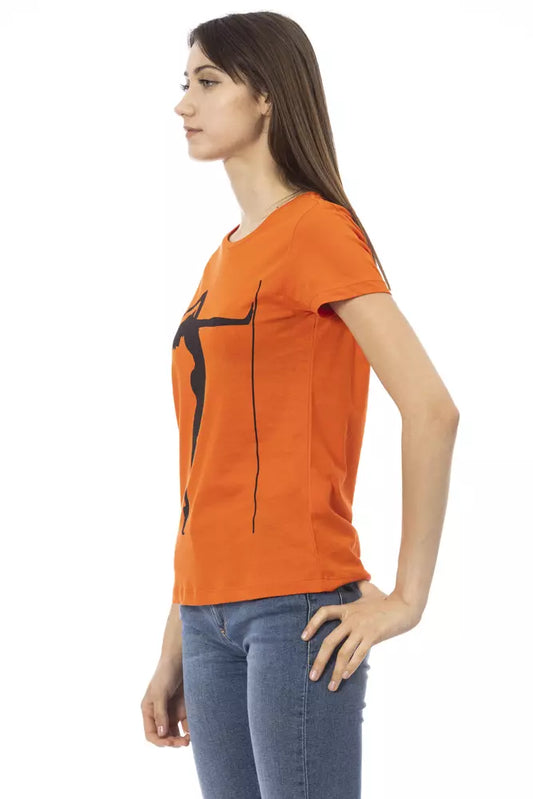 T-shirt Trussardi Action en coton orange pour femme