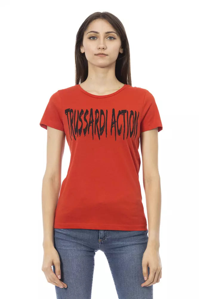 T-shirt Trussardi Action en coton rouge pour femme