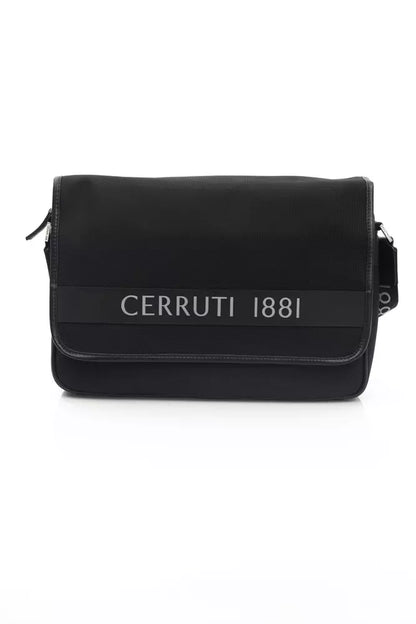 Sac messager Cerruti 1881 en cuir noir pour homme