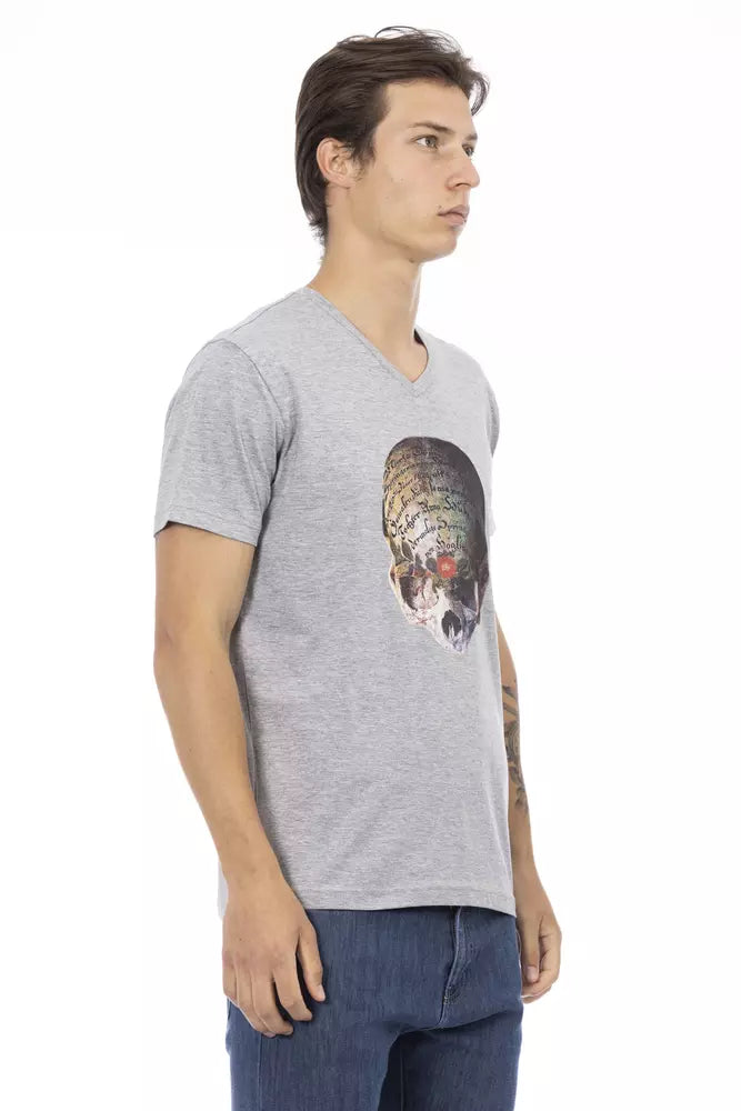 Trussardi Action Gray Cotton Men&