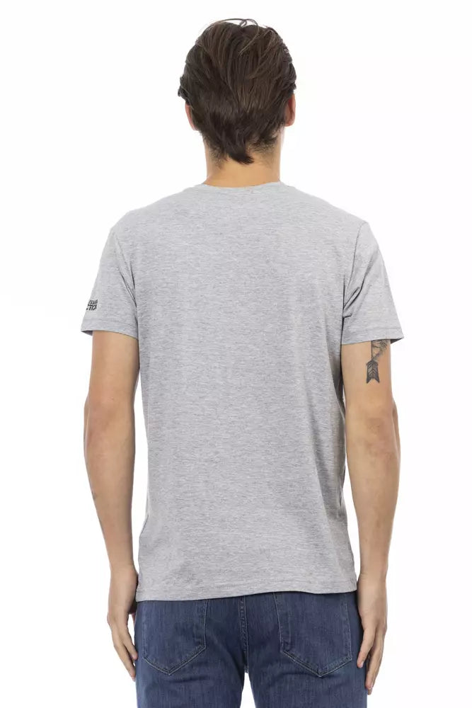 Trussardi Action Gray Cotton Men&