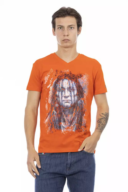 Trussardi Action Orange Cotton Men's T-Shirt