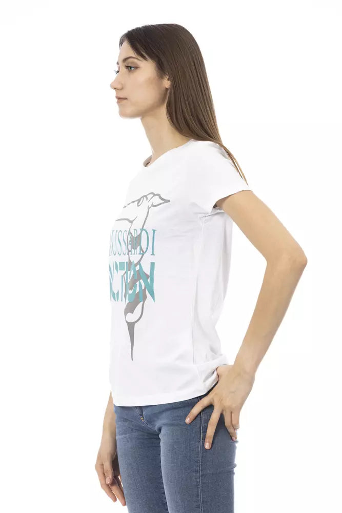 La camiseta Trussardi Action presenta la ropa urbana blanca más atractiva