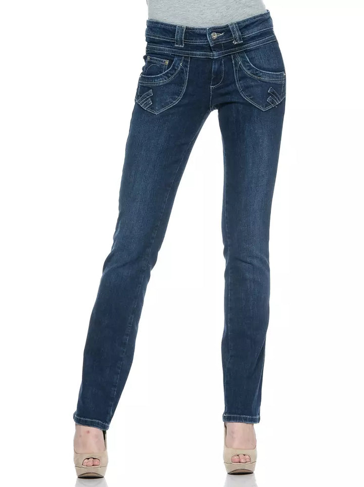 Jean Ungaro Fever en coton bleu pour femme