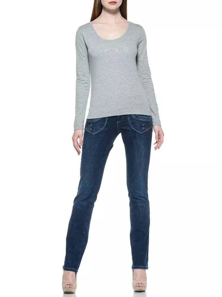 Jean Ungaro Fever en coton bleu pour femme