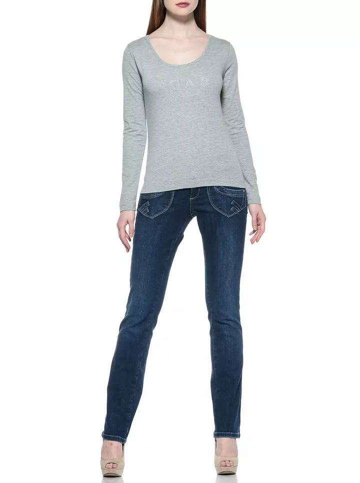 Jean Ungaro Fever en coton bleu pour femme