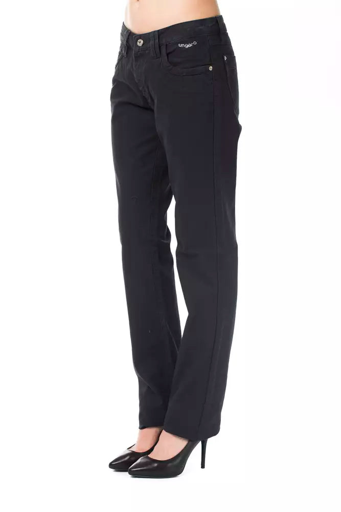 Pantalon femme en coton bleu Ungaro Fever