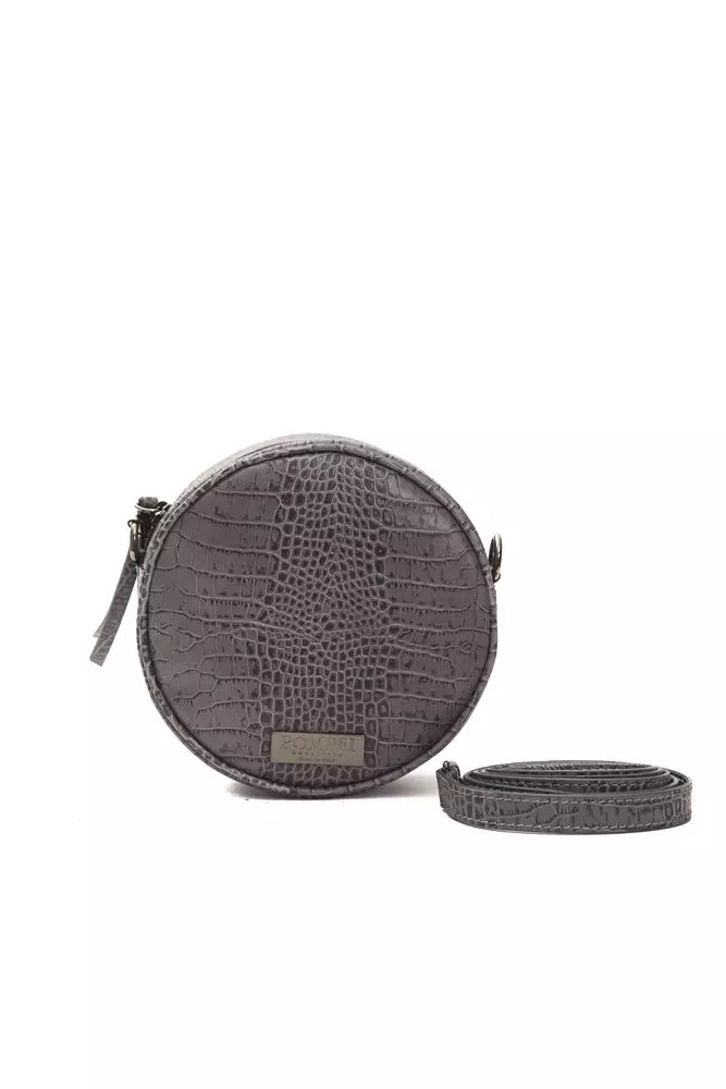 Sac bandoulière Pompei Donatella en cuir gris pour femme
