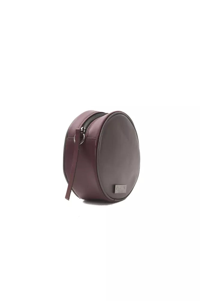 Sac bandoulière Pompei Donatella en cuir bordeaux pour femme