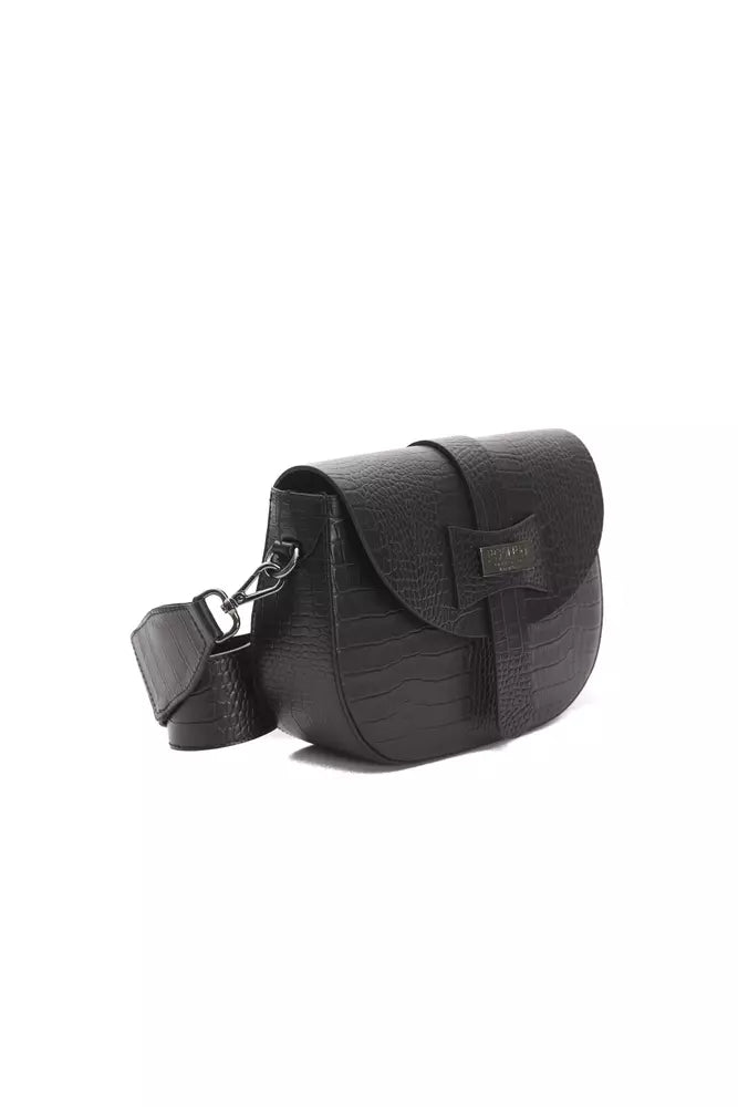 Pompei Donatella - Black Leather Women Crossbody