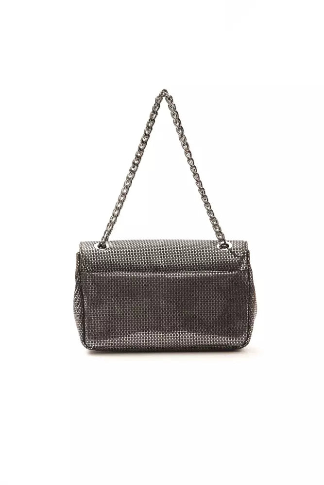 Sac bandoulière Pompei Donatella en cuir gris pour femme
