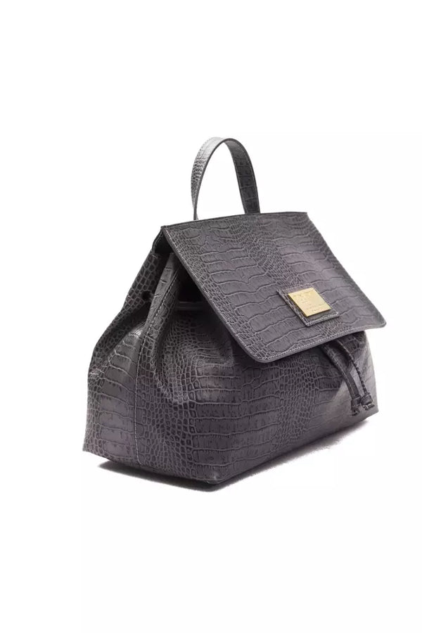 Pompei Donatella - Gray Leather Women Shoulder Bag