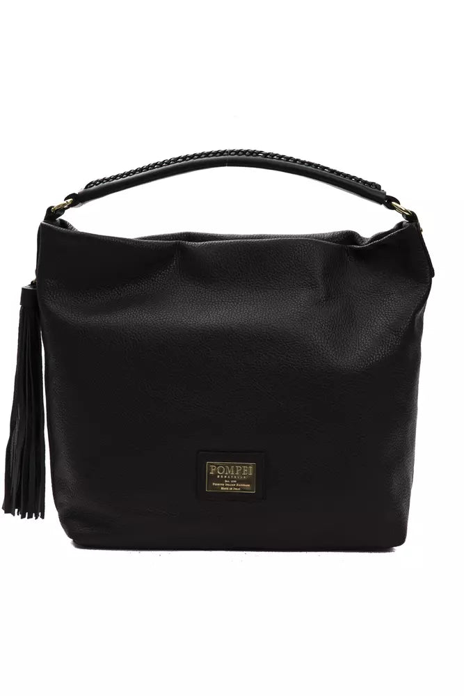 Sac à bandoulière Pompei Donatella en cuir noir pour femme