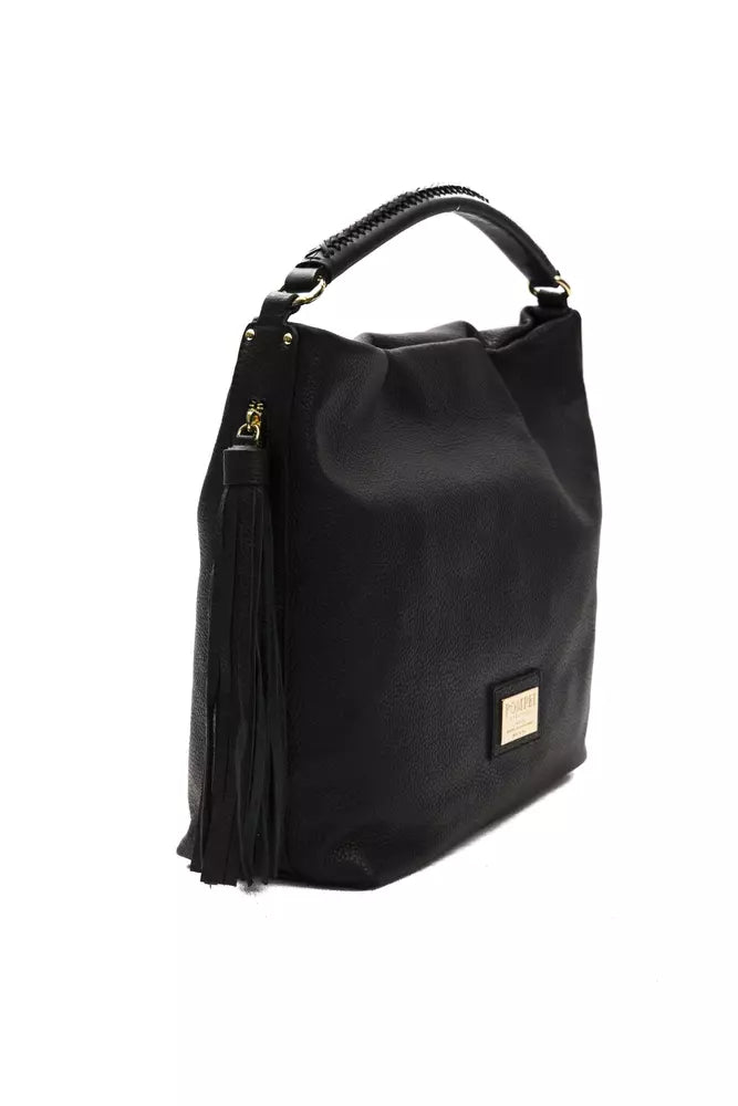 Sac à bandoulière Pompei Donatella en cuir noir pour femme