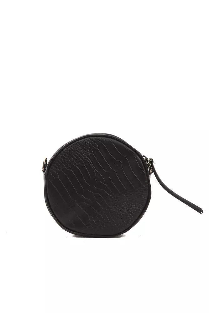 Sac bandoulière Pompei Donatella en cuir noir pour femme
