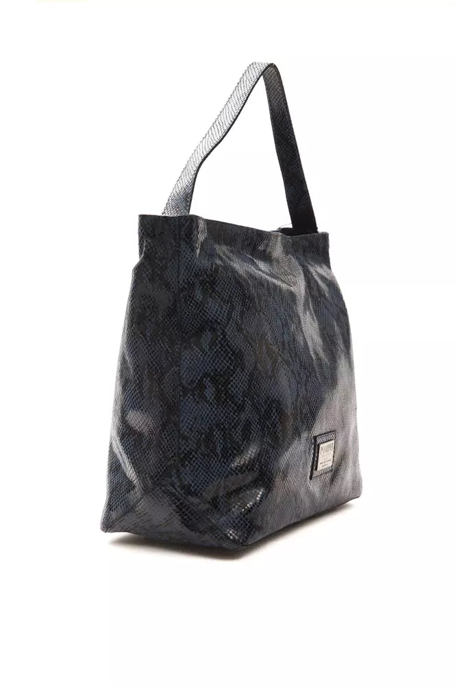 Pompei Donatella - Blue Leather Women Shoulder Bag