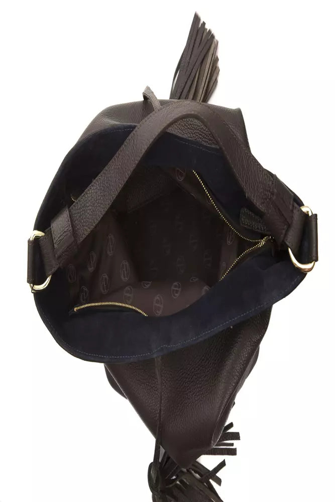 Sac à bandoulière Pompei Donatella en cuir marron pour femme