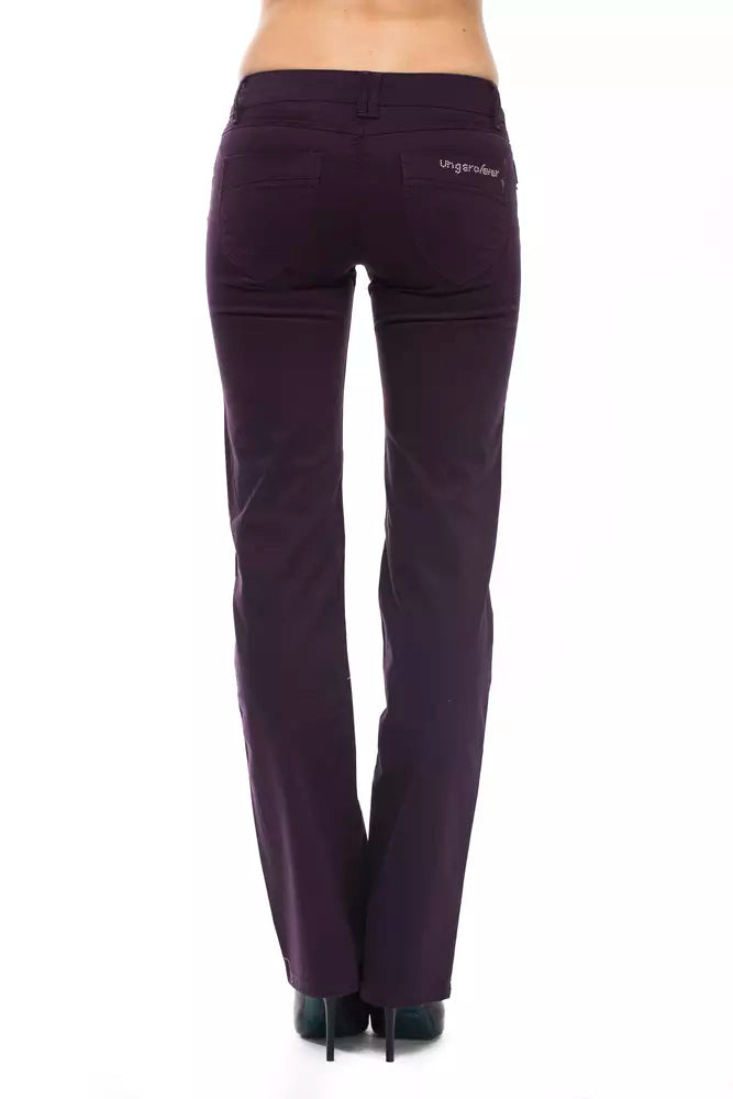 Pantalon en coton violet Ungaro Fever pour femme
