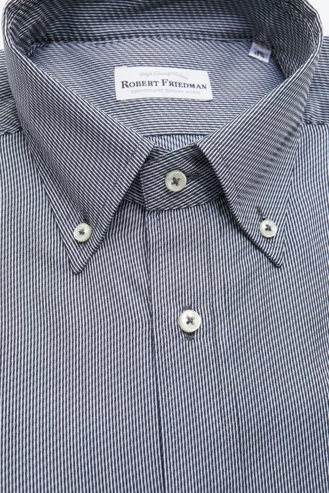 Robert Friedman Blue Cotton Men's Shirt