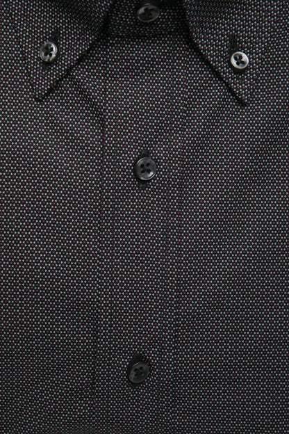 Robert Friedman Black Cotton Men's Shirt