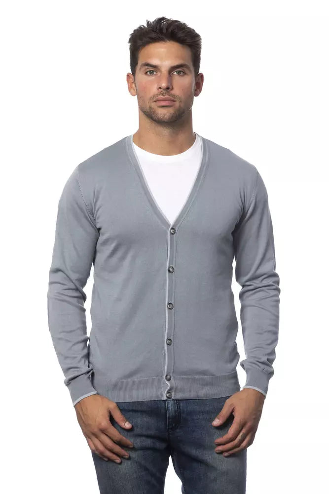 Cardigan Verri en coton gris pour homme