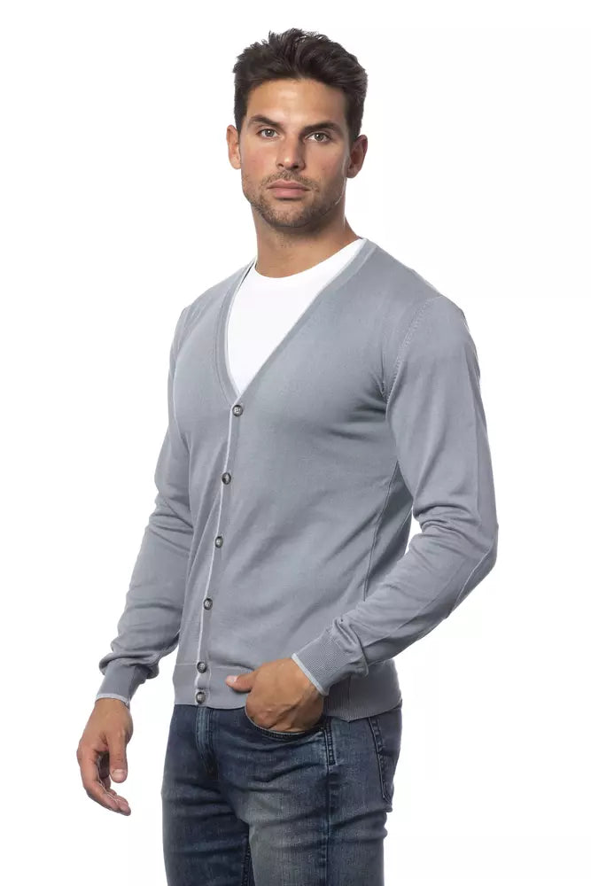 Cardigan Verri en coton gris pour homme