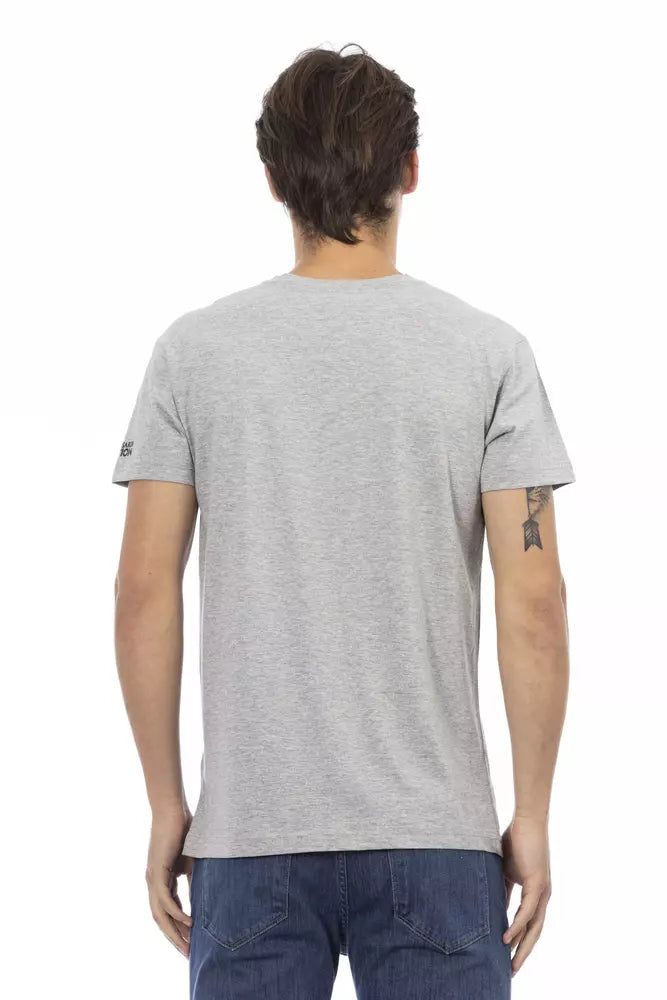 Trussardi Action Gray Cotton Men&