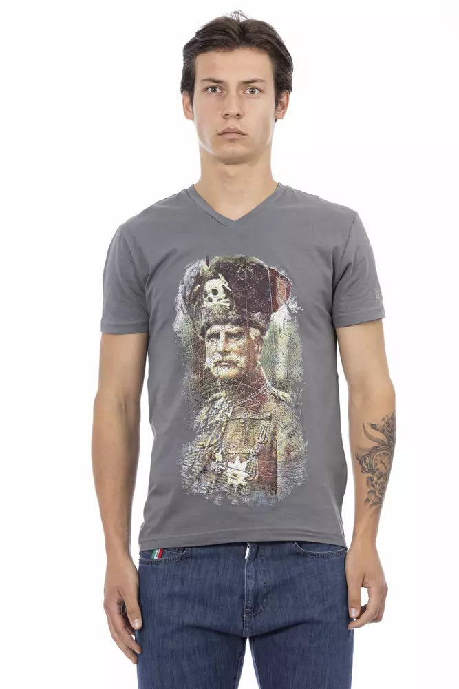 Trussardi Action Gray Cotton Men&