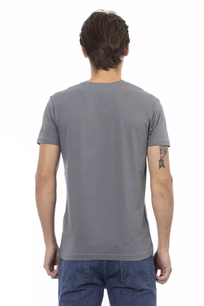 Trussardi Action Gray Cotton Men&