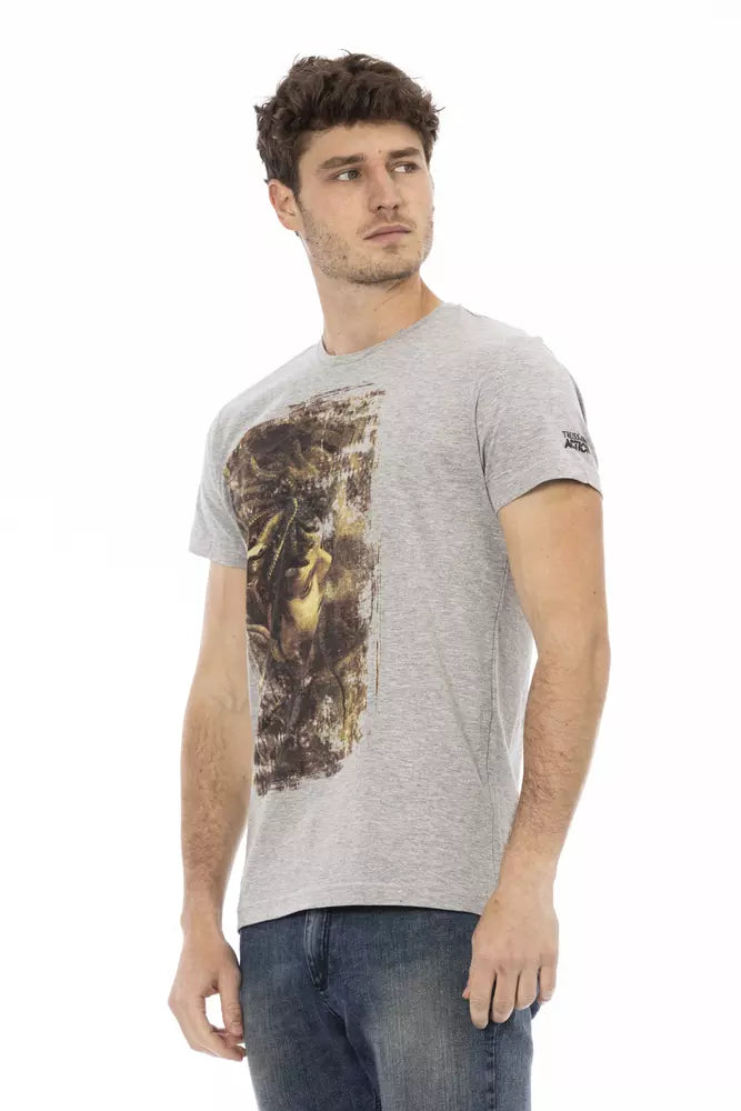 Trussardi Action Gray Cotton Men&