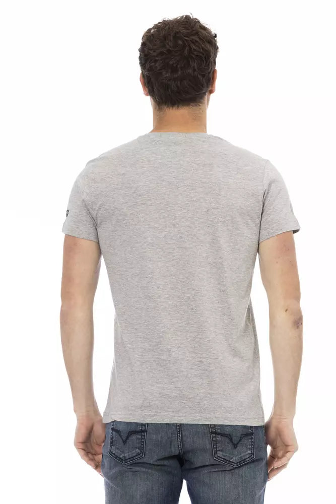 Trussardi Action Gray Cotton Men&