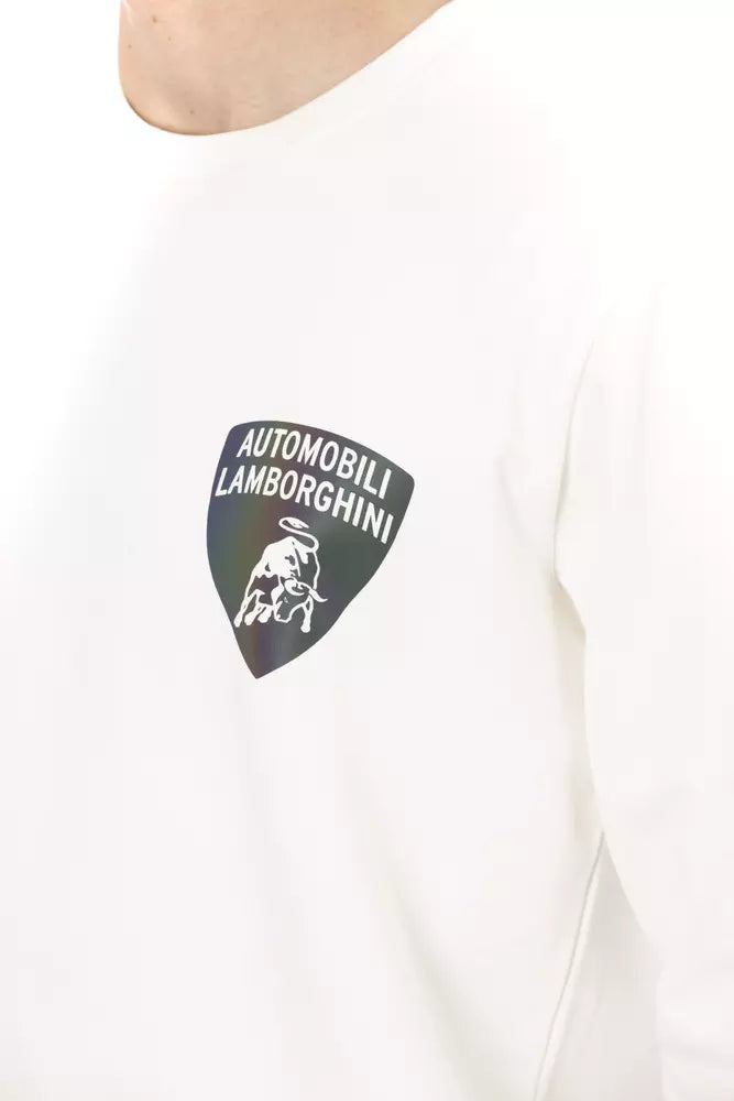 Automobili Lamborghini White Cotton Men&