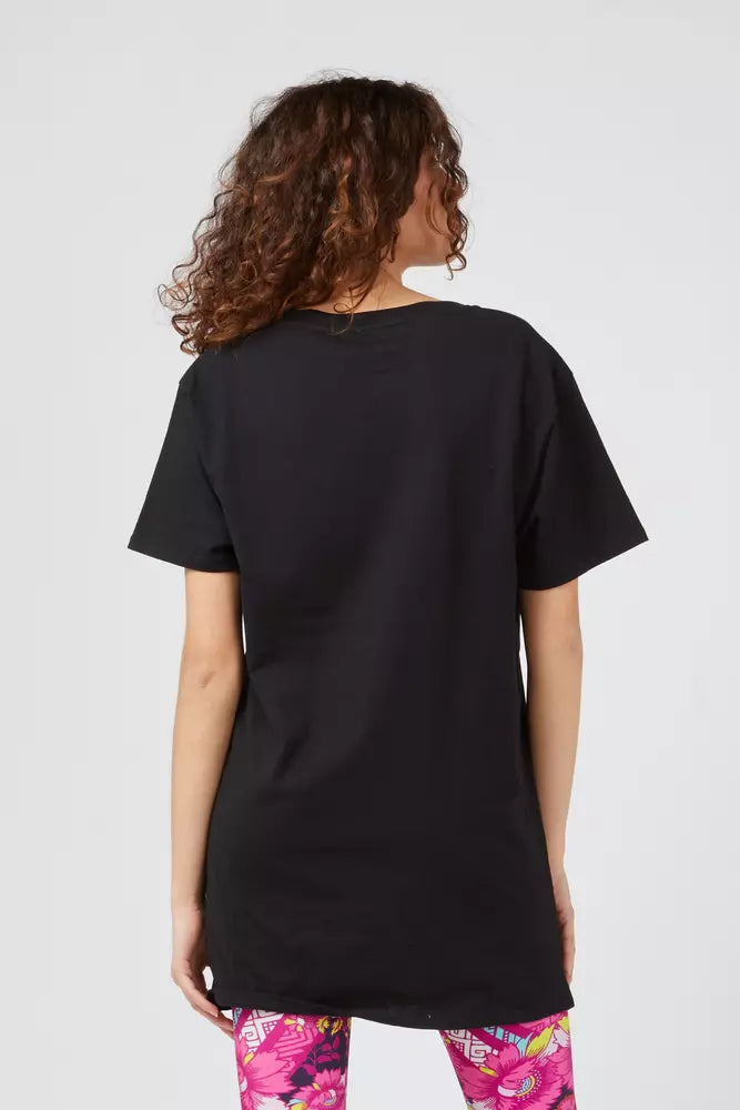 T-shirt femme en coton noir Custo Barcelona