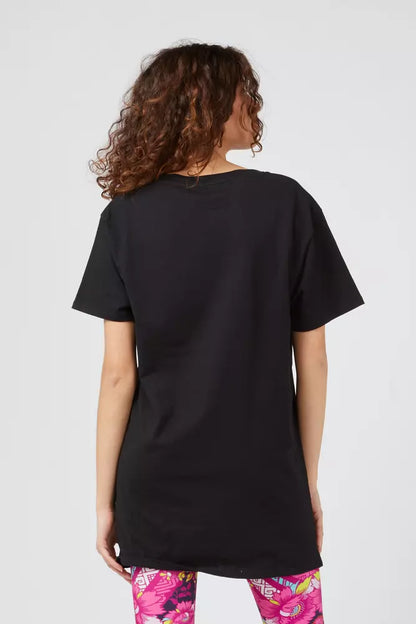 T-shirt femme en coton noir Custo Barcelona