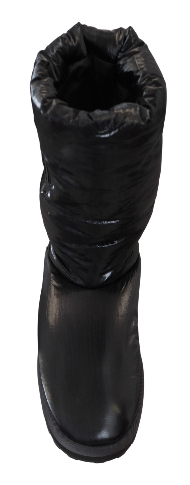 Dolce &amp; Gabbana Black Boots Padded Mid Calf Winter Shoes