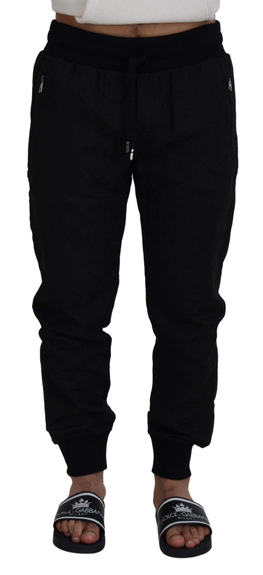 Dolce &amp; Gabbana Black Men Casual Jogger Pants