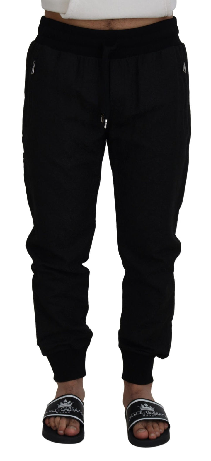 Dolce &amp; Gabbana Black Men Casual Jogger Pants