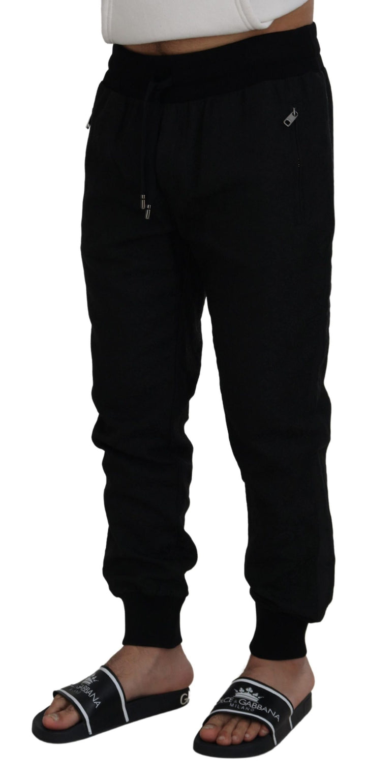 Dolce &amp; Gabbana Black Men Casual Jogger Pants