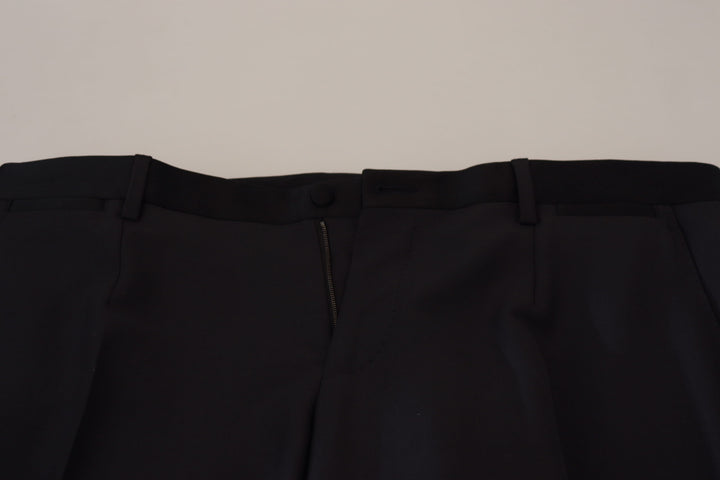 Dolce &amp; Gabbana Black Wool Men Formal Pants