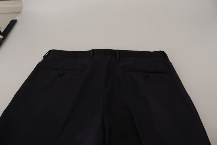 Dolce &amp; Gabbana Black Wool Men Formal Pants