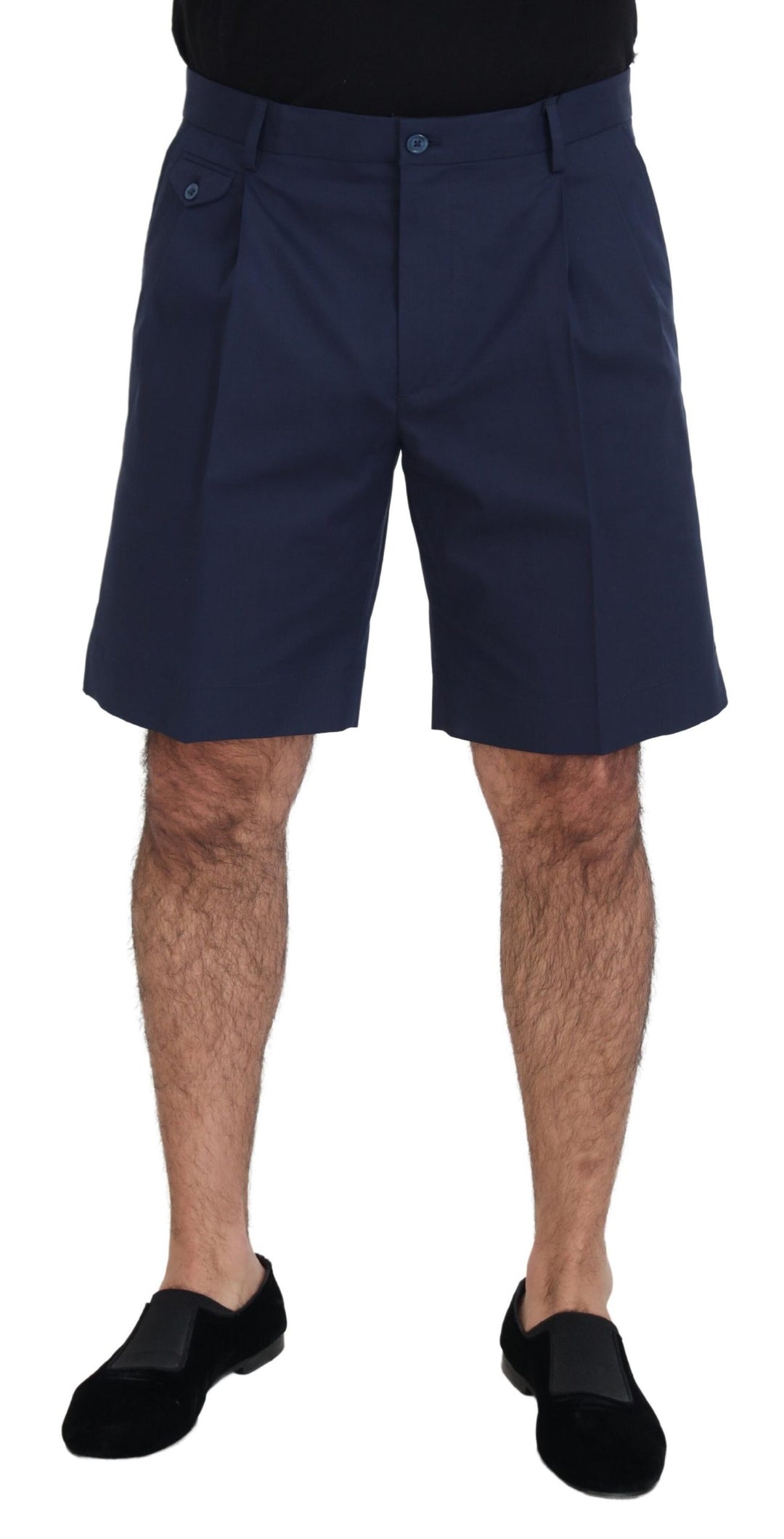 Dolce &amp; Gabbana Blue Chinos Cotton Stretch Casual Shorts