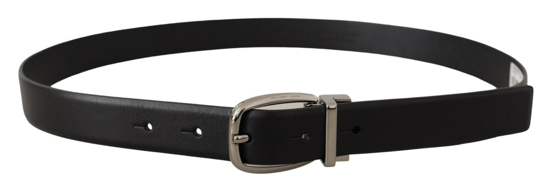 Ceinture élégante en cuir Dolce &amp;amp; Gabbana avec boucle en métal