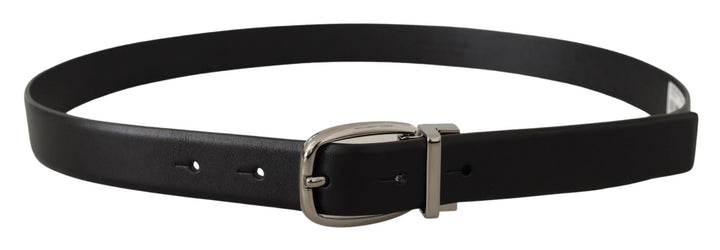 Ceinture élégante en cuir Dolce &amp;amp; Gabbana avec boucle en métal