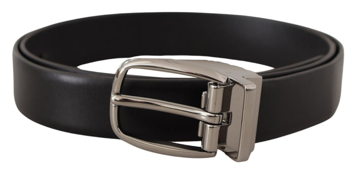 Ceinture élégante en cuir Dolce &amp;amp; Gabbana avec boucle en métal