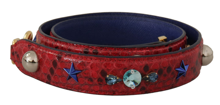 Bandoulière en cuir python rouge Dolce &amp;amp; Gabbana Chic