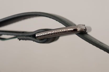 Cinturón de piel verde oscuro Dolce Gabbana Glamour