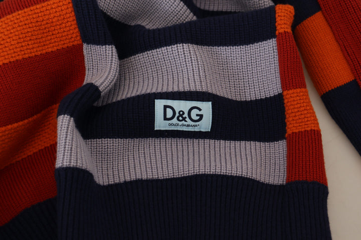 Dolce &amp; Gabbana Multicolor Stripes Wool Pullover Sweater