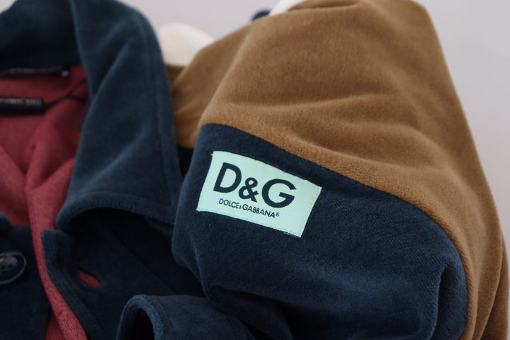 Dolce &amp; Gabbana Multicolor Cotton Collared Pullover Sweater