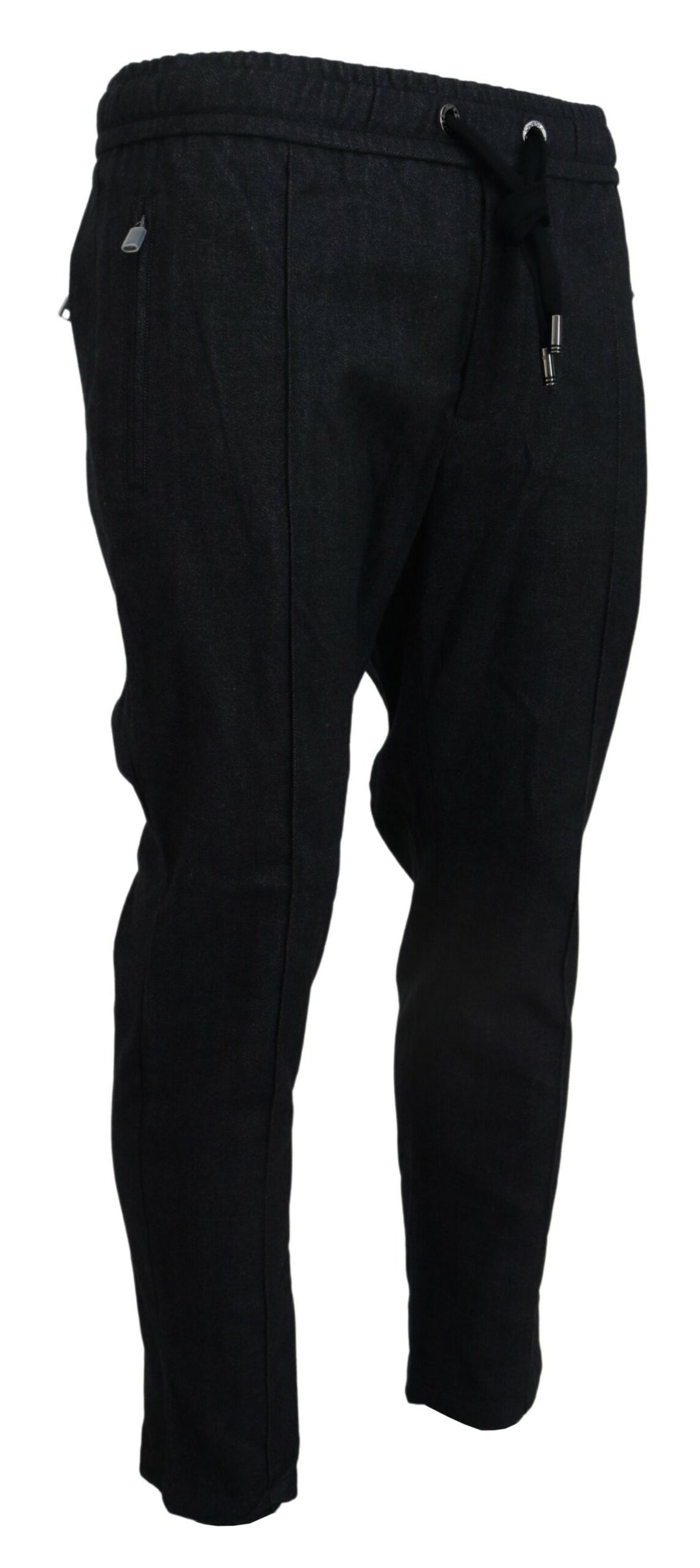 Dolce &amp; Gabbana Grey Cotton Tapered Cotton Pants