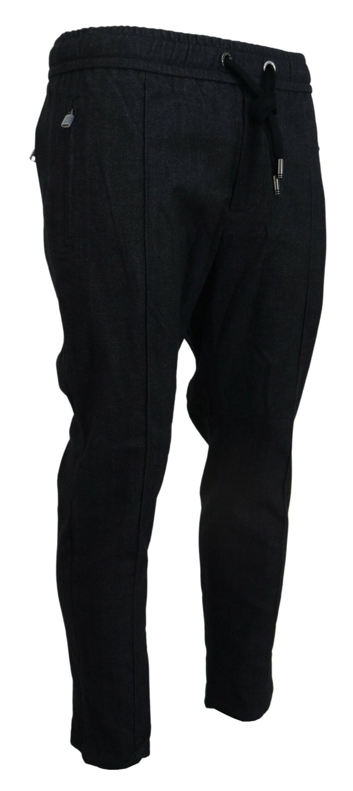 Dolce &amp; Gabbana Grey Cotton Tapered Cotton Pants